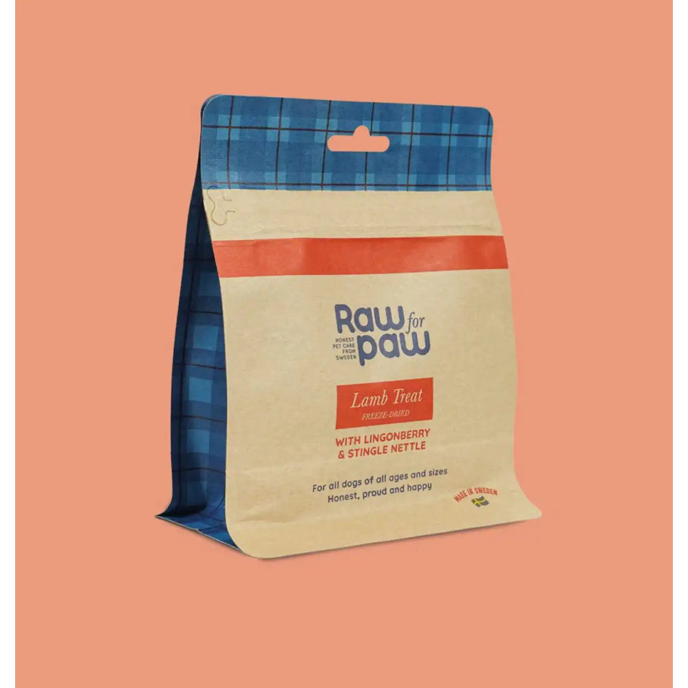 Сублімовані Ласощі для собак з Ягня, брусниці та кропиви Freeze-Dried Raw for Paw, 50 грамів, 50 грам