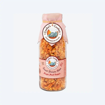 Натуральний топер (вітамінна та смакова добавка) для собак Cooka's Cookies Сушені шматочки з батату, 130 грам.