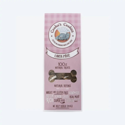 Натуральне печиво для собак Cooka`s Cookies Мікс печінки (куряча, яловича, свинна печінка) з овочами 100 г, 100 грам.