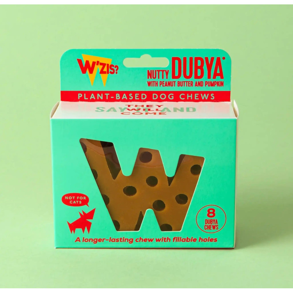 Веганські жуйки для собак з арахісовим маслом та гарбузом Nutty Dubya w`zis, 260 гр