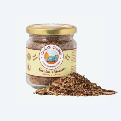 Натуральний топер (вітамінна та смакова добавка) для собак Cooka's Cookies Garden's Booster Топінамбур з кульбабою, 90 грам.