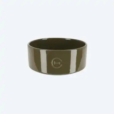 Керамічна миска для собак Bowl Olive - Harley and Cho, (14*7см. / 0.45л.) - S