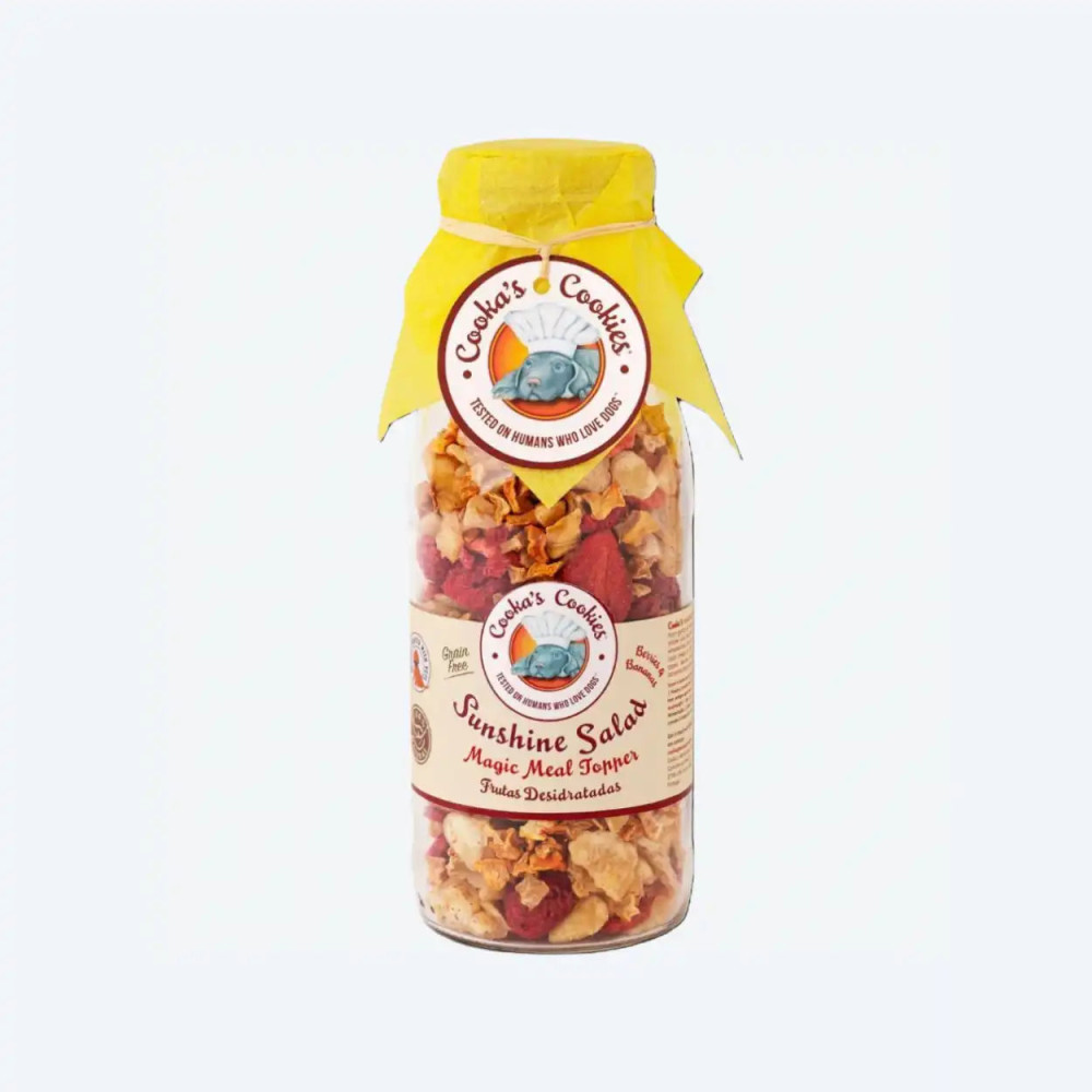Натуральний топер (вітамінна та смакова добавка) для собак Cooka's Cookies Sunshine Salad 100% Фрукти, 130 грам.