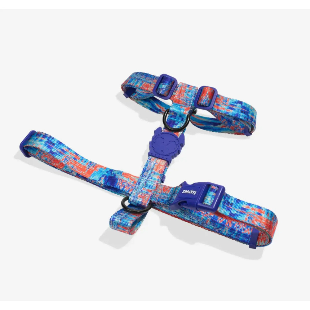 Шлея для собак Zee.Dog - Glitch Error #404 H-Harness, XS