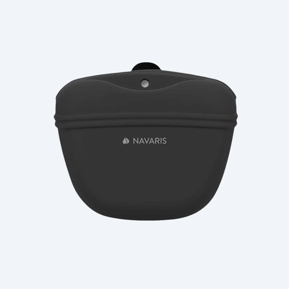 Силіконова сумка для ласощів Navaris - Snackbeutel mit Clip,dark grey