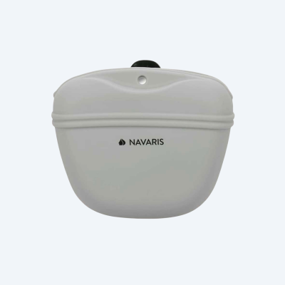 Силіконова сумка для ласощів Navaris - Snackbeutel mit Clip,light grey