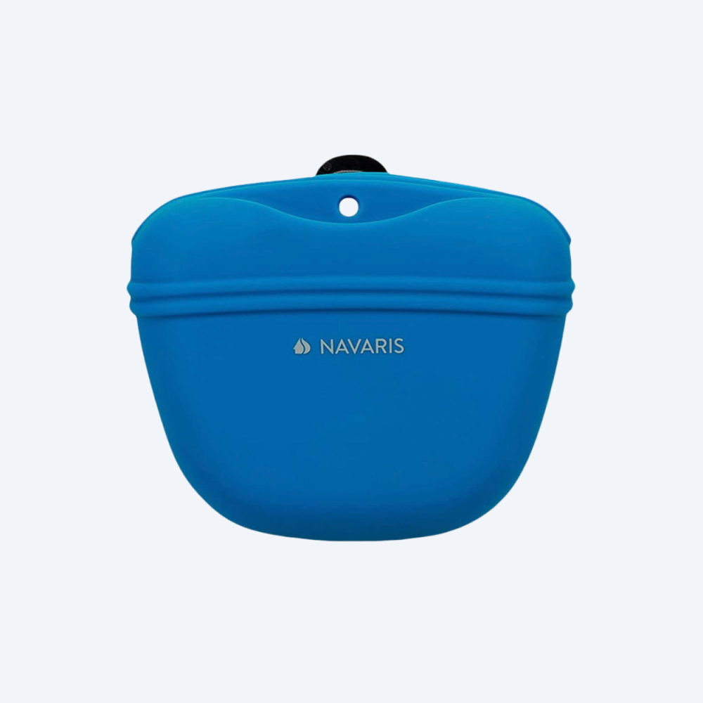 Силіконова сумка для ласощів Navaris - Snackbeutel mit Clip, blue