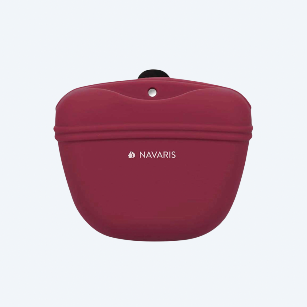 Силіконова сумка для ласощів Navaris - Snackbeutel mit Clip, bordo