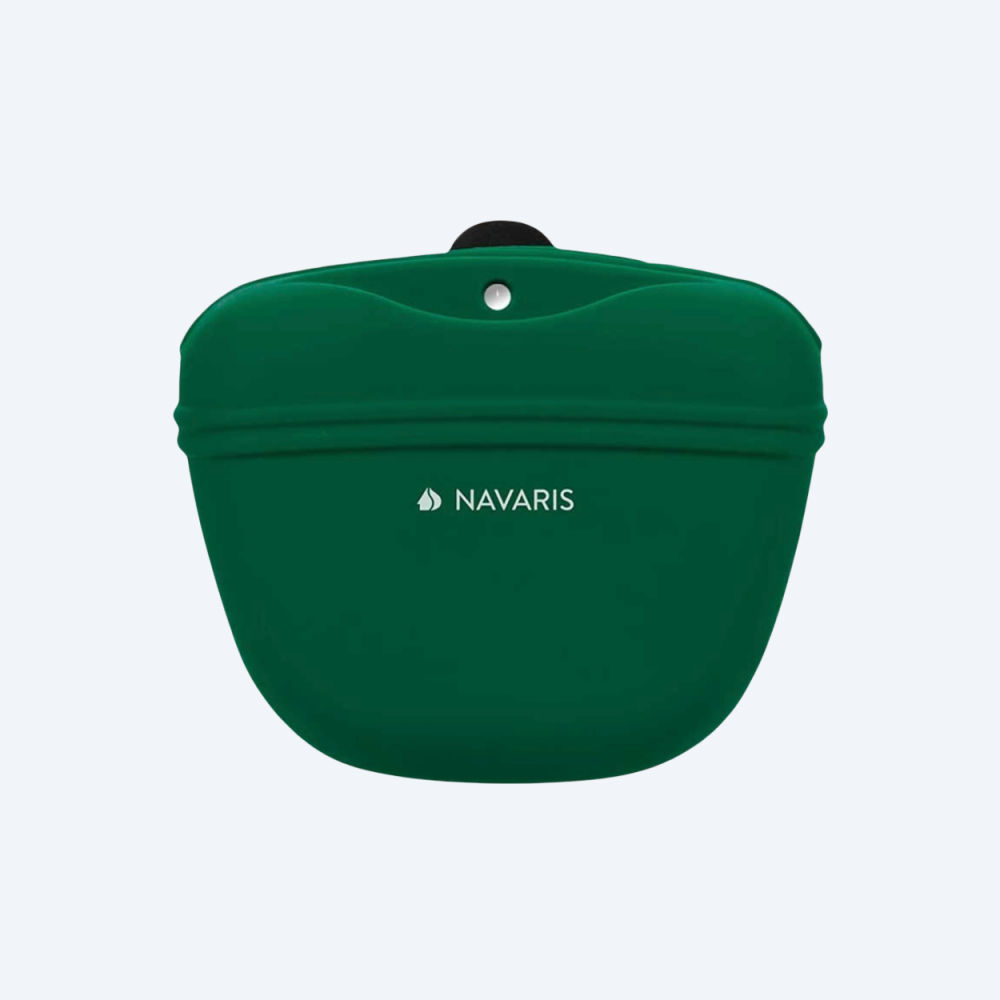 Силіконова сумка для ласощів Navaris - Snackbeutel mit Clip, green