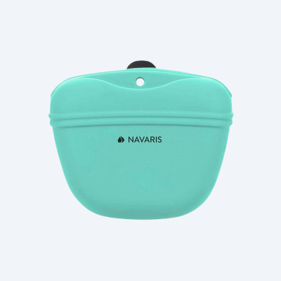Силіконова сумка для ласощів Navaris - Snackbeutel mit Clip, mint