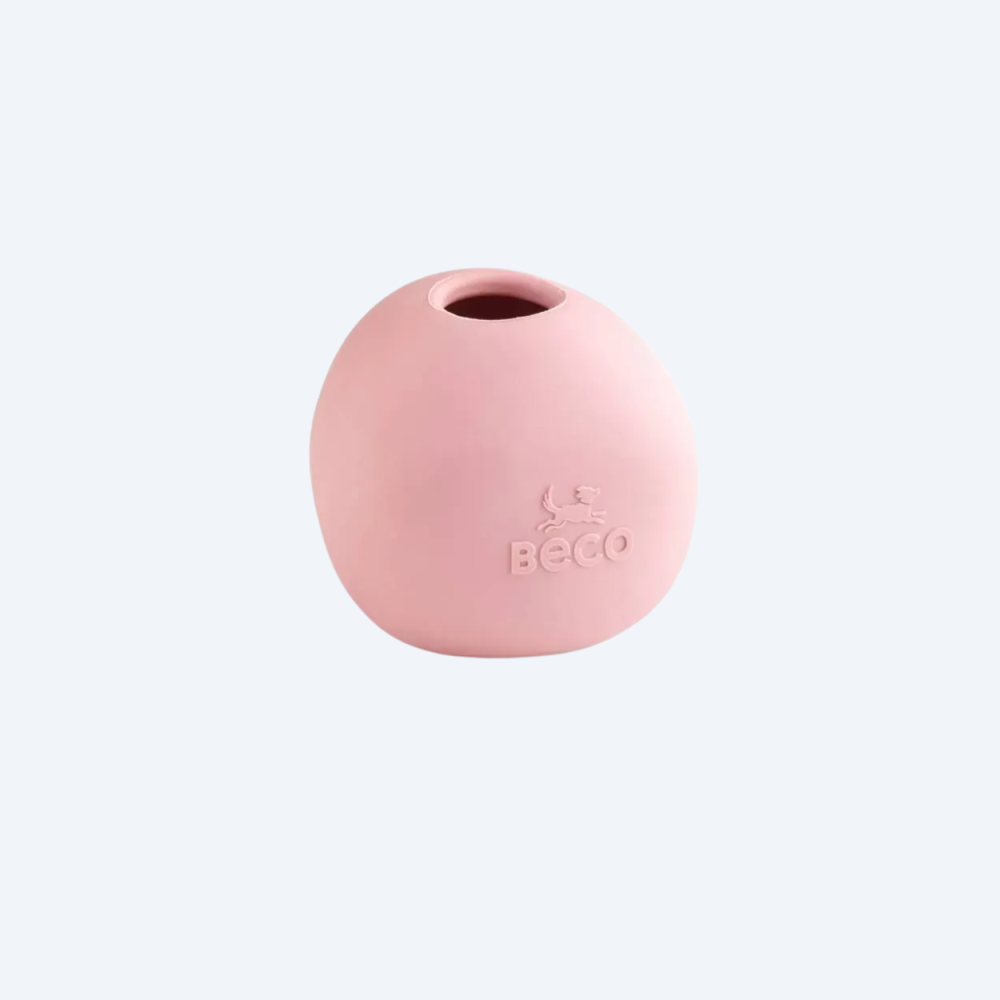 Іграшка м'ячик з отвором для ласощів для собак Beco Pets Wobble Ball Рожевий
