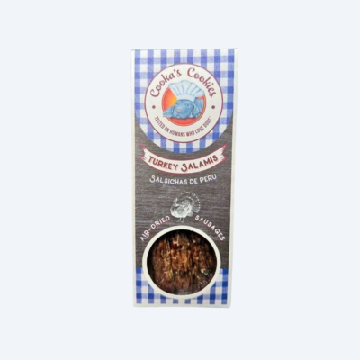 Натуральні сушені ковбаски для собак Cooka's Cookies Salamis 100% Індичка 80 г