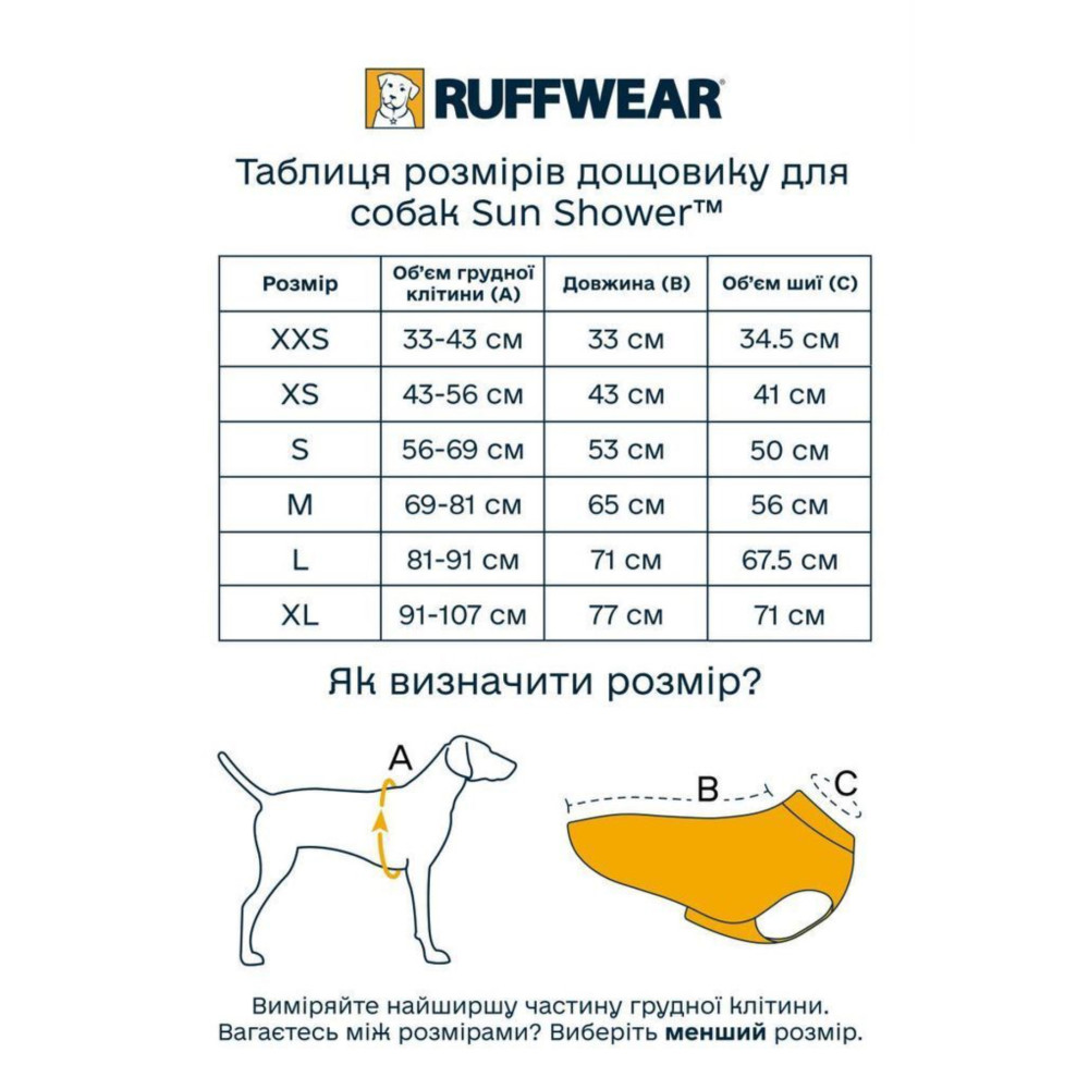 Дощовик для собак Ruffwear Sun Shower™ Блакитно-бірюзовий, XXS