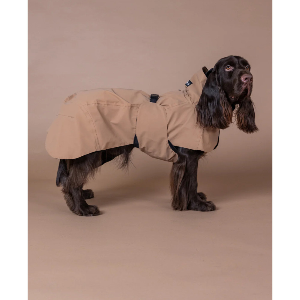 Дощовик для собак з світловідбиваючим ефектом PAIKKA Visibility Raincoat Lite Taupe, 20