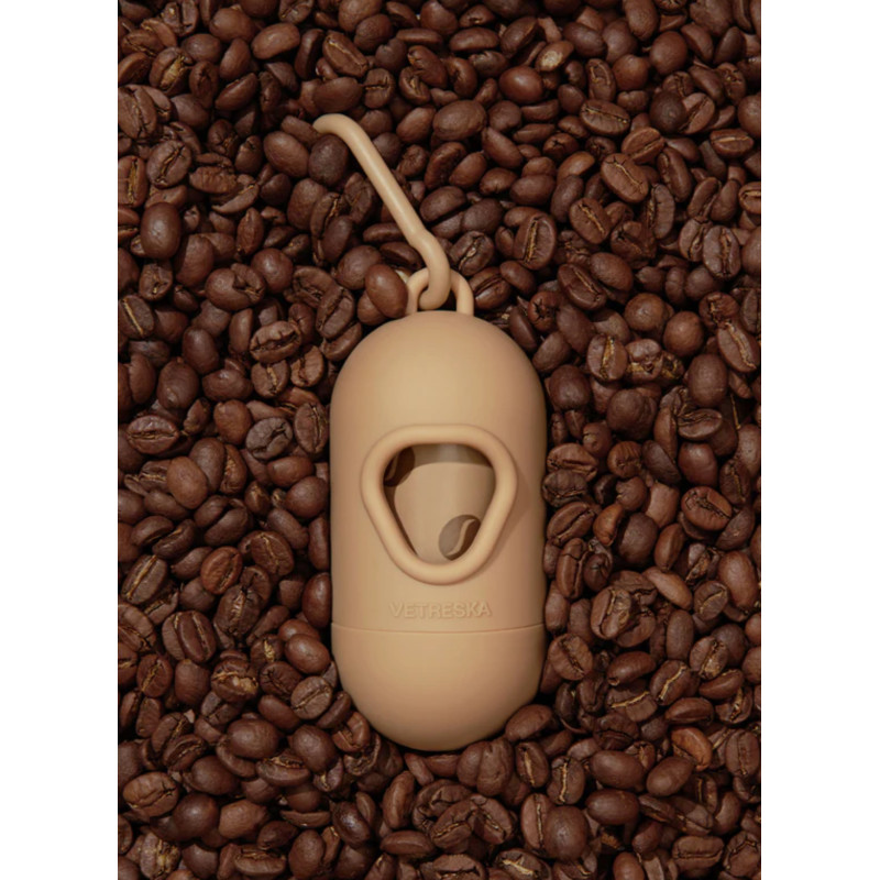 Диспенсер Vetreska Coffee з біорозкладними пакетами та ароматом кави 23×33 см, 1 рулон