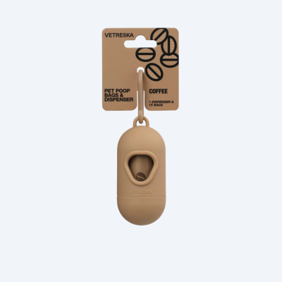 Диспенсер Vetreska Coffee з біорозкладними пакетами та ароматом кави 23×33 см, 1 рулон