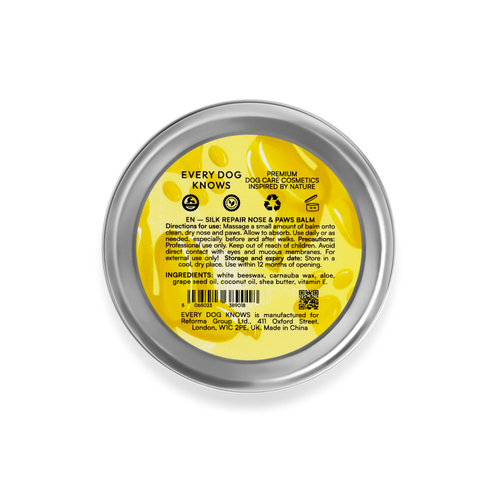 Бальзам для носа та подушечок лап собак SILK REPAIR NOSE & PAWS BALM  Every Dog Knows - 100 мл 