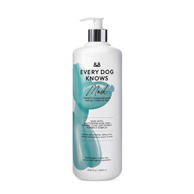 Зволожувальна маска для всіх типів шерсті собак PERFECT HYDRATION MASK FOR ALL TYPES OF FUR Every Dog Knows - 1000 мл 