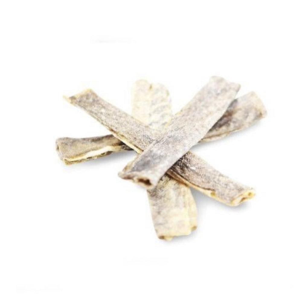Натуральні ласощі для собак з 100% Шкіри Білої Риби Fish4Dogs Sea Jerky Рибні смужки 500 г