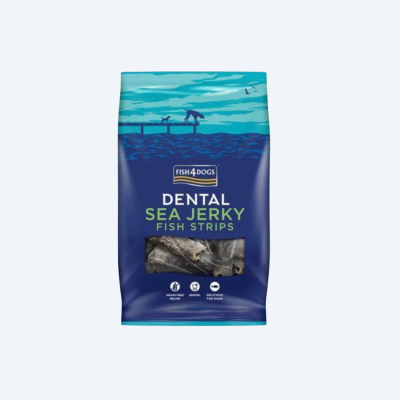 Натуральні ласощі для собак з 100% Шкіри Білої Риби Fish4Dogs Sea Jerky Рибні смужки 500 г