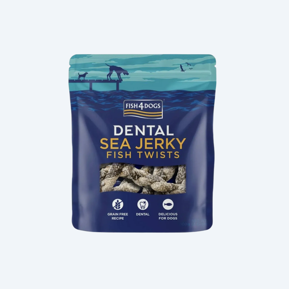Натуральні ласощі для собак Fish4Dogs Sea Jerky Рибні косички 100г