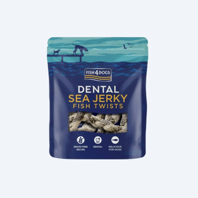 Натуральні ласощі для собак Fish4Dogs Sea Jerky Рибні косички 100г