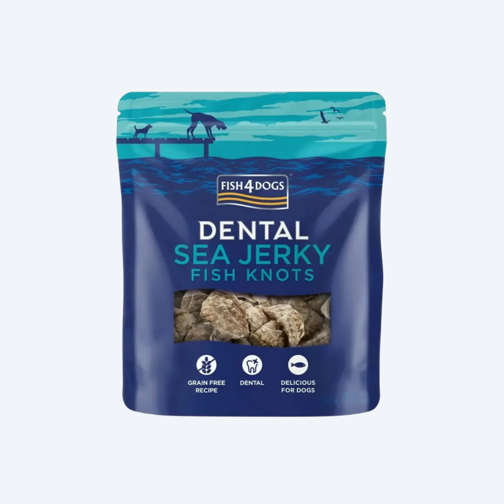 Натуральні ласощі для собак Fish4Dogs Sea Jerky Рибні вузли 100г