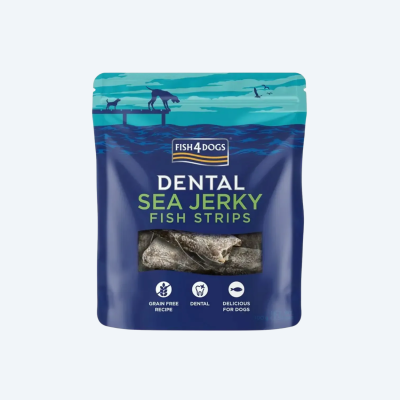 Натуральні ласощі для собак Fish4Dogs Sea Jerky Рибні смужки 100г