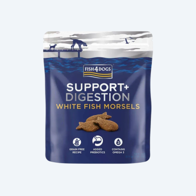 Функціональне печиво для собак Fish4Dogs Support+ Digestion з білою рибою 225г