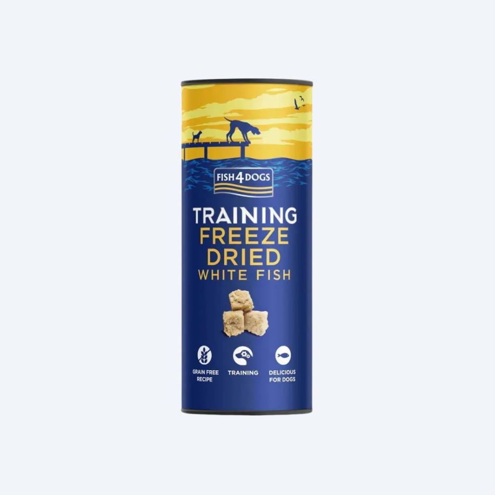 Натуральні сублімовані ласощі для собак Fish4Dogs Training 100% океанічна біла риба 25г