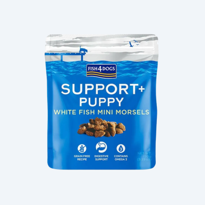 Функціональне печиво для цуценят Fish4Dogs Support+ з білою рибою для здорового травлення 150г