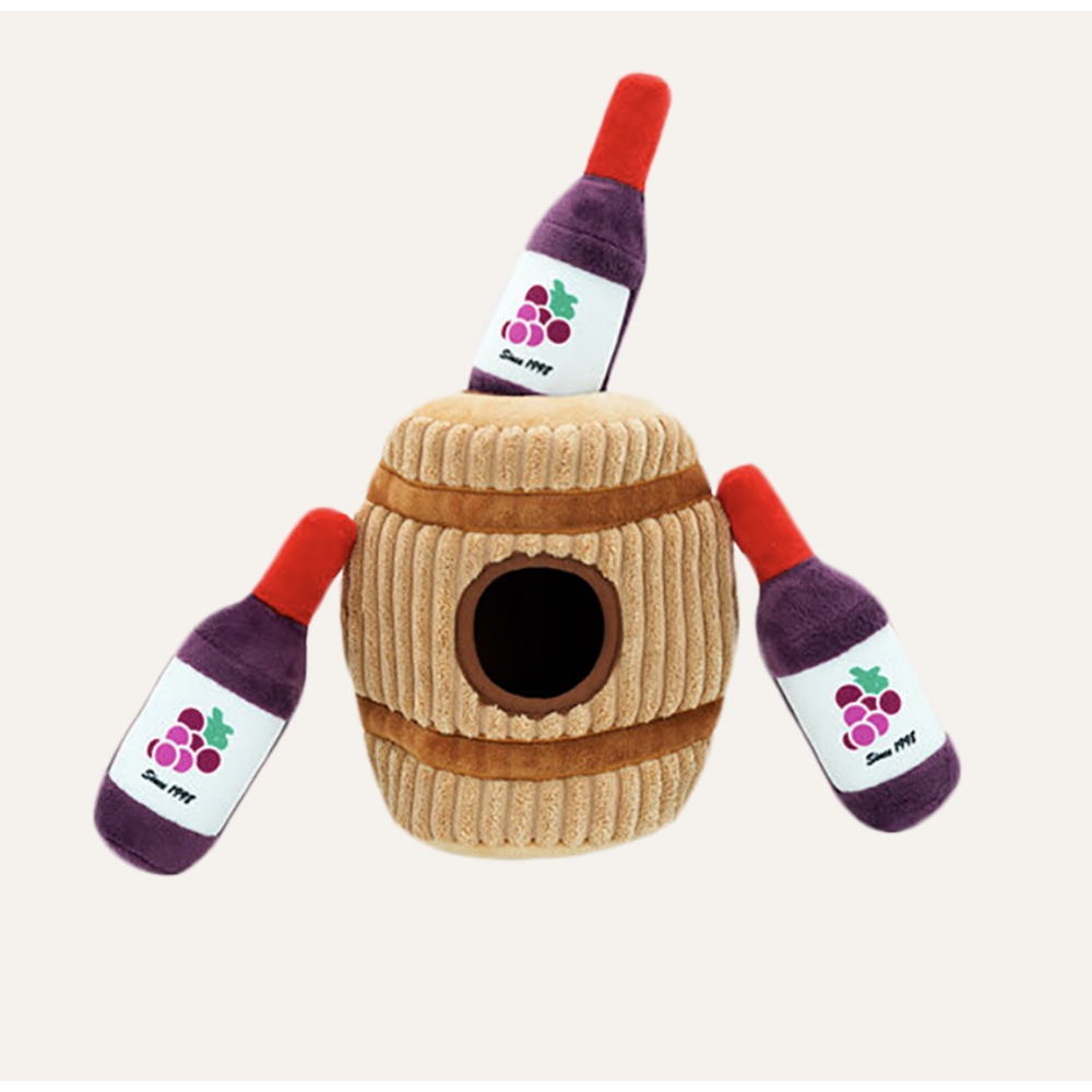 М'яка іграшка діжка з винними пляшками HugSmart - Wine Barrel