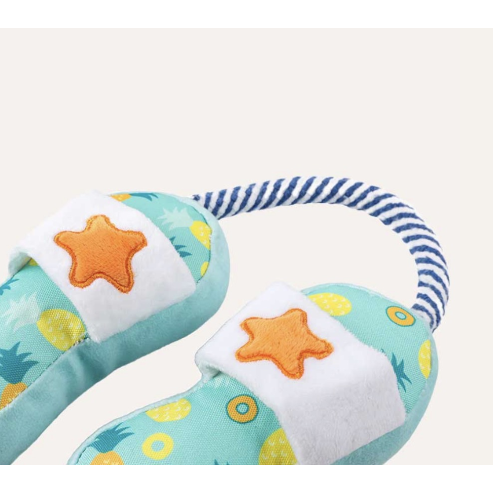 Мʼяка іграшка для собак сланці HugSmart - Beach Daze Slipper