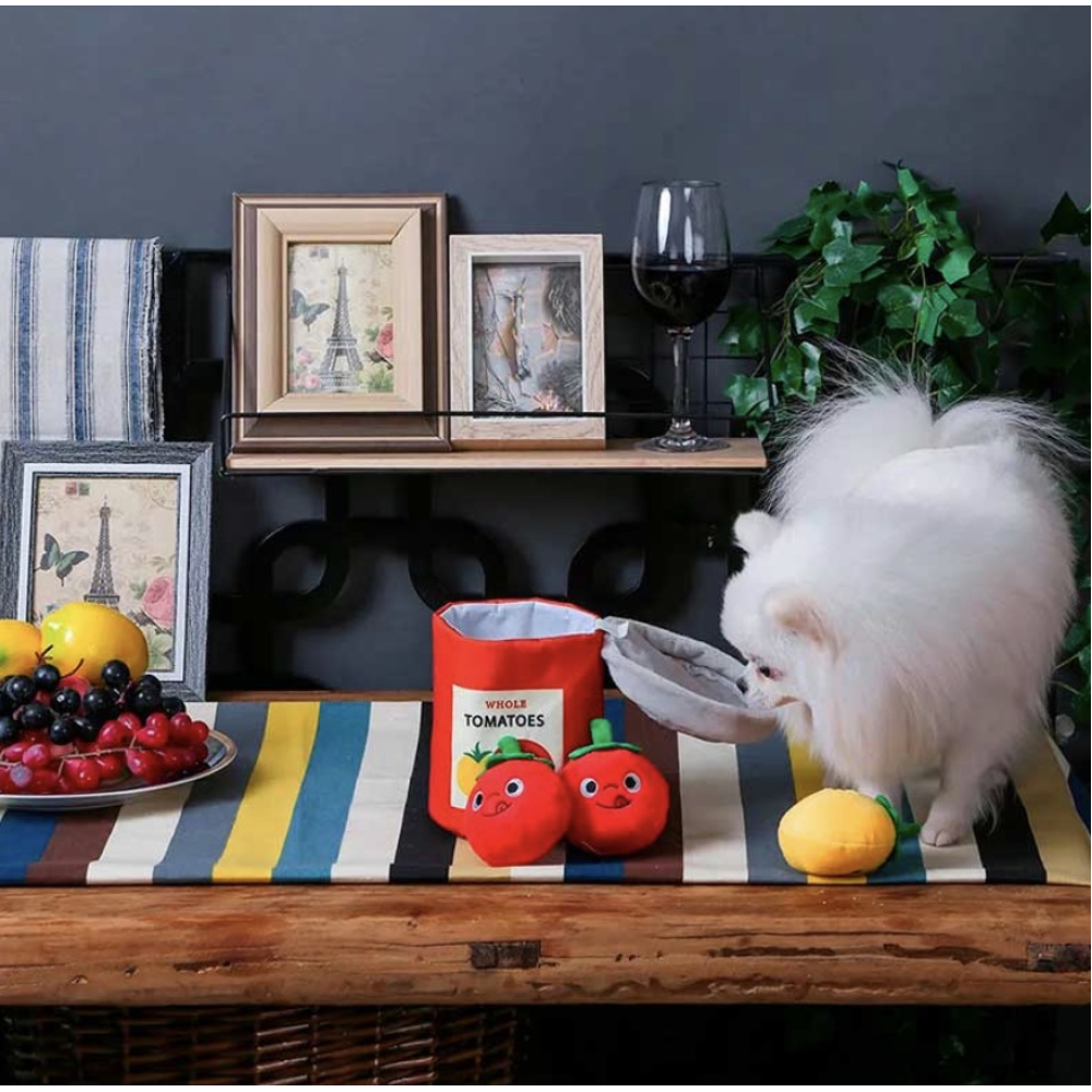 Інтерактивна іграшка для собак банка з томатами HugSmart - Whole Tomatoes
