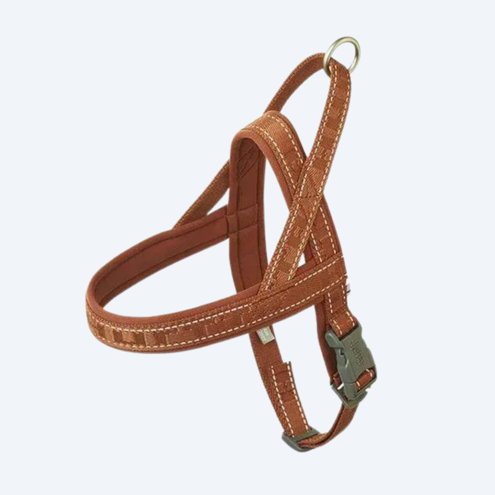 Пом'якшена шлея для собак Hurtta Casual Harness ECO Коричневий 30–35см