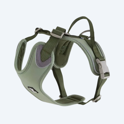 Шлейка для собак пом'якшена Hurtta Weekend Warrior ECO Хакі 100–120см