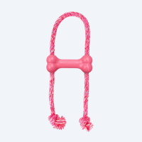 Іграшка для цуценят KONG Puppy Goodie Bone з мотузкою Рожевий XS