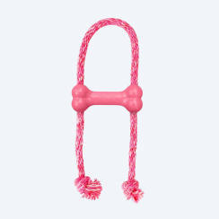 Іграшка для цуценят KONG Puppy Goodie Bone з мотузкою Рожевий XS