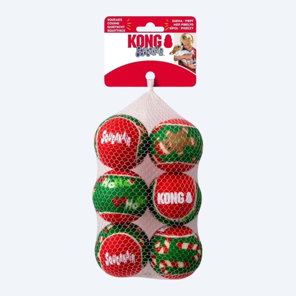 М’ячики для собак Kong Holiday SqueakAir (6 шт) M