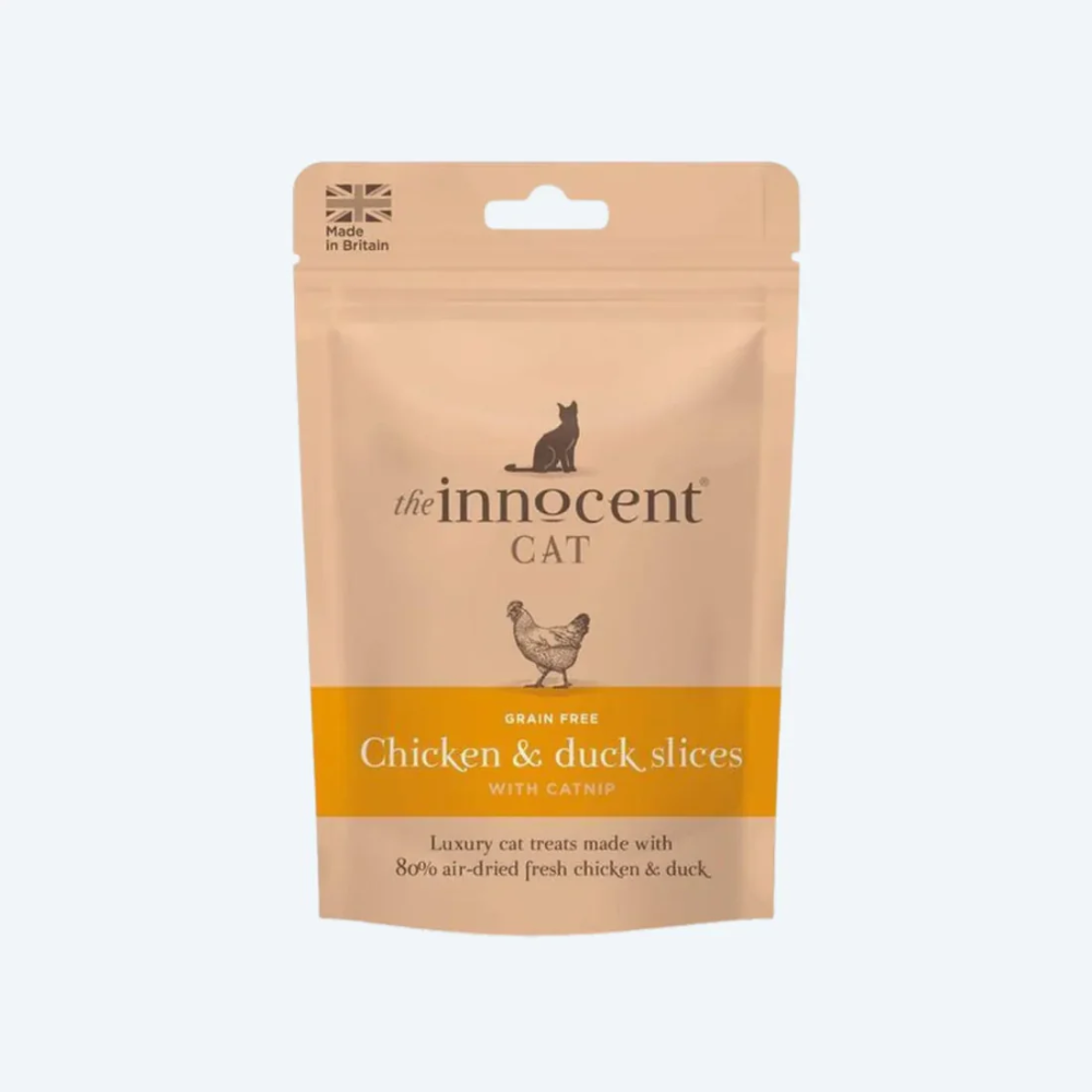 Ласощі для котів The Innocent Hound — з курочки та качки з котячою мʼятою, 70 г.
