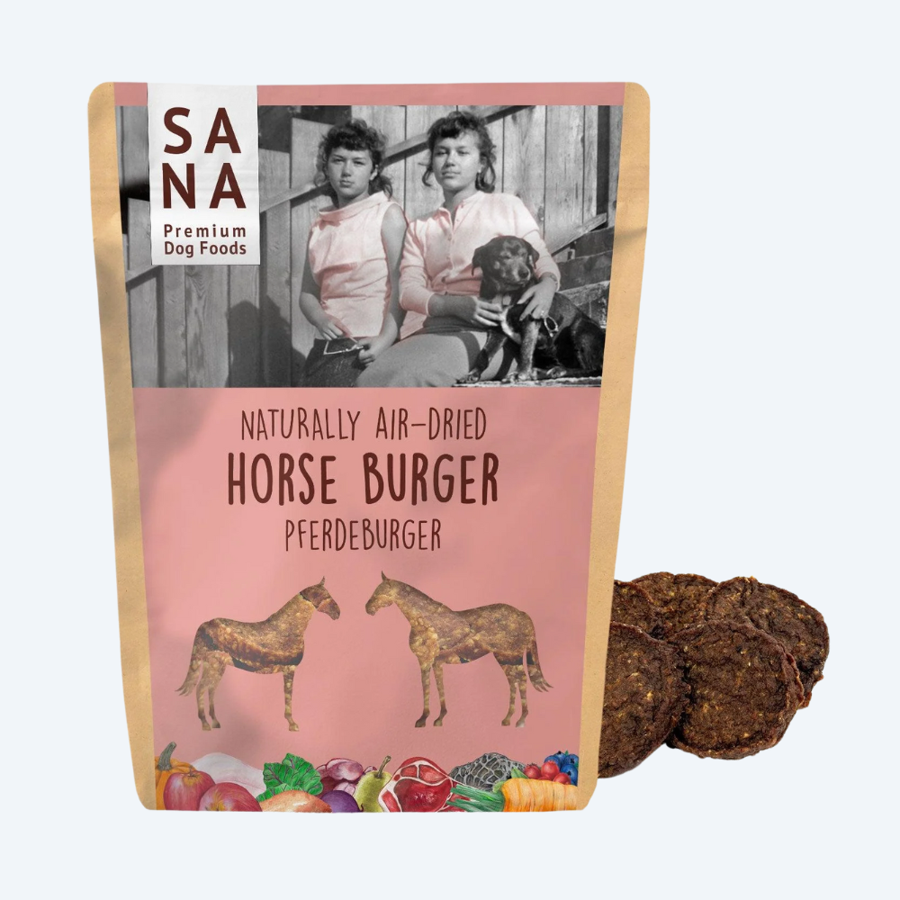 Ласощі для собак SANADOG – Бургери з конини, 100 грам.