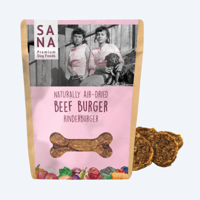 Ласощі для собак SANADOG – Бургери з яловичини, 100 грам.