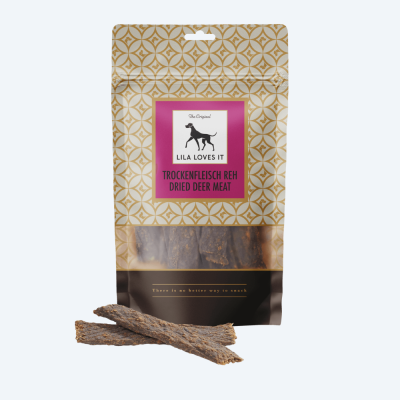 Ласощі для собак у вигляді сушеної оленини Lila Loves It – Dried Deer Meat, 100 гр