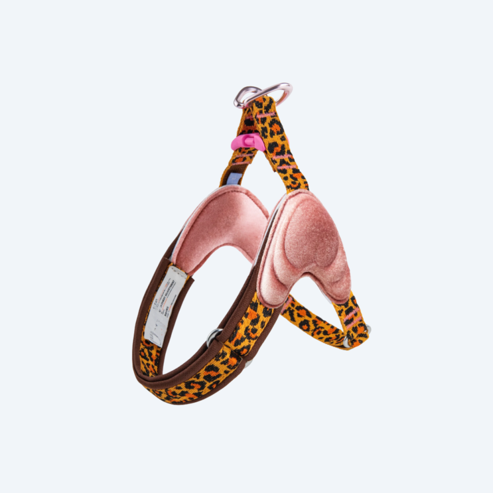 ШЛЕЯ ДЛЯ СОБАК Maogoublue - Leopard print  ADJUSTABLE HARNESS, XXS