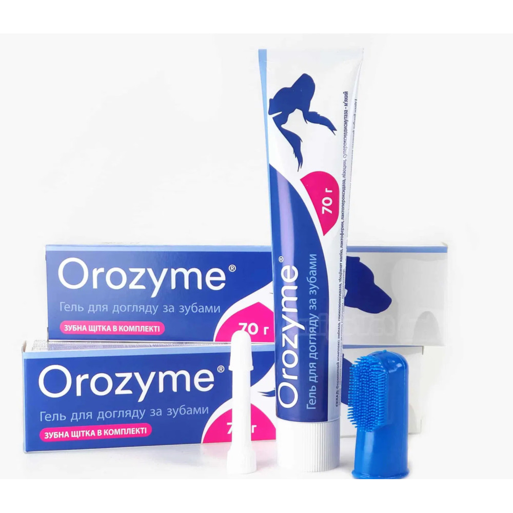 Орозим гель гігієна ротової порожнини для собак і котів Orozyme 70 мл