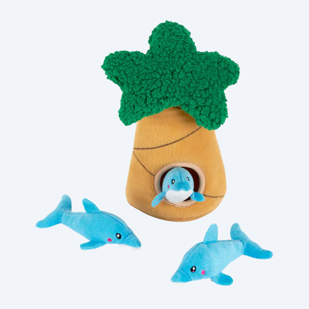Іграшка для собак ZippyPaws Zippy Burrow® Dolphins in Palm Tree