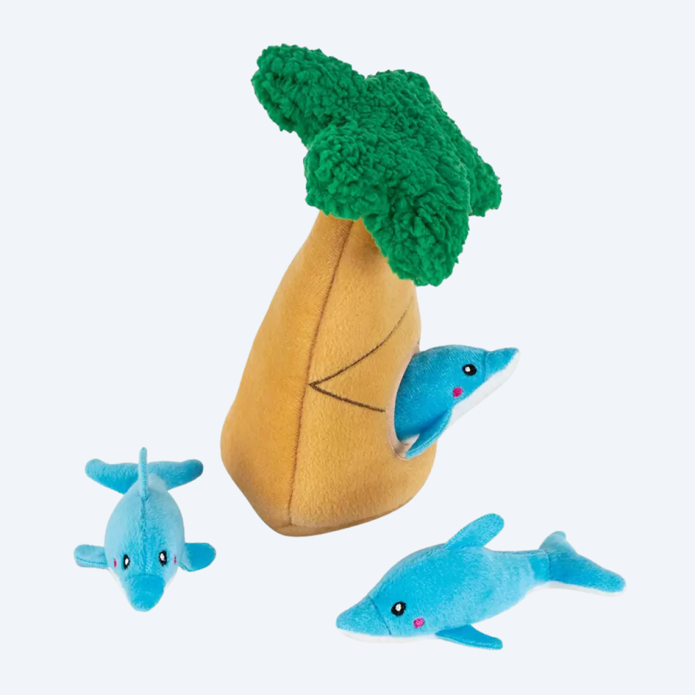 Іграшка для собак ZippyPaws Zippy Burrow® Dolphins in Palm Tree