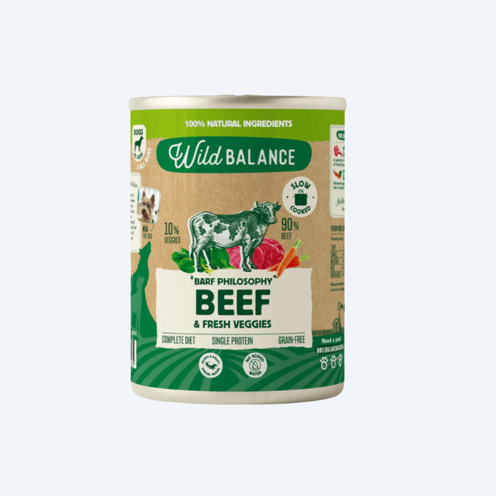 Вологий корм для собак Wildbalance Яловичина та свіжі овочі BARF Philosophy 400г