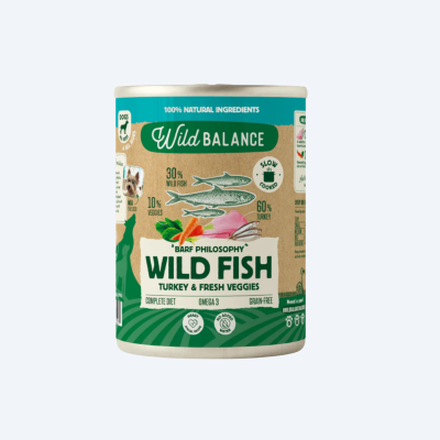 Вологий корм для собак Wildbalance Дика риба та індичка BARF Philosophy 400г