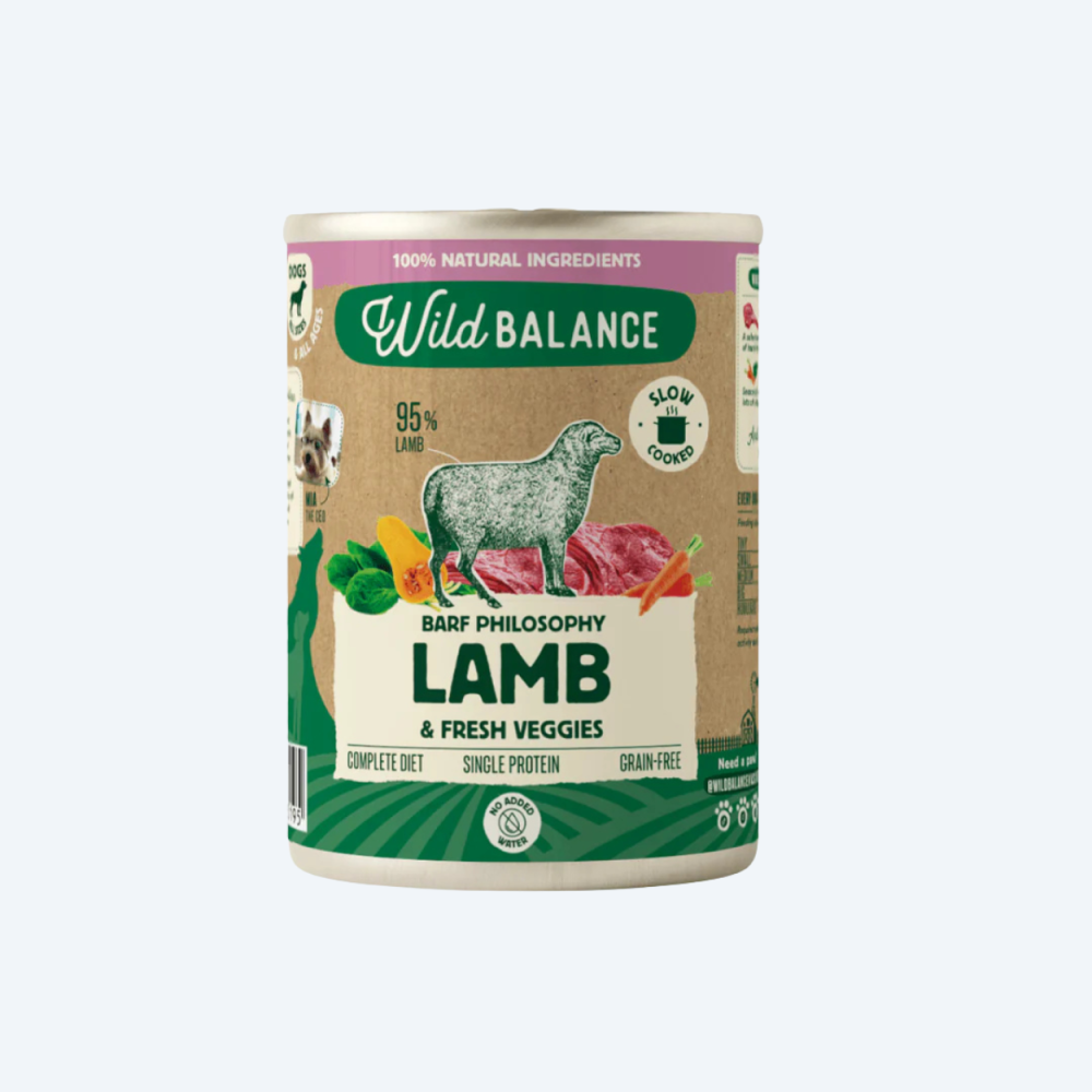 Вологий корм для собак Wildbalance Ягня та свіжі овочі BARF Philosophy 400г
